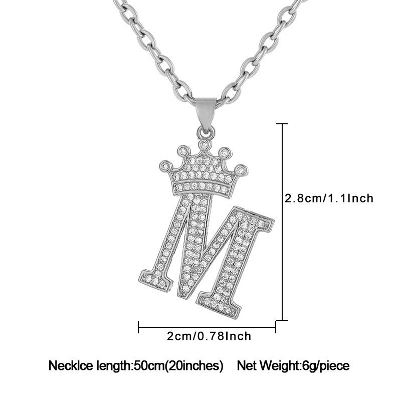 Crown Initial Neckleace