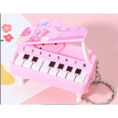 Creative Cartoon Vertical Mini Piano Keychain Can Play Fun Pronunciation Toys Children Handbag Pendant