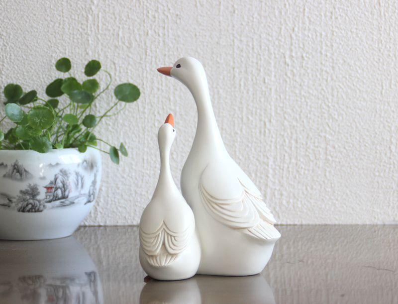 Decorative Resin Crafts Simulation Mother and Child Duck Garden Decoration Micro Landscape Ornaments garden statue