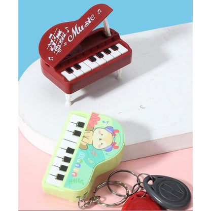 Creative Cartoon Vertical Mini Piano Keychain Can Play Fun Pronunciation Toys Children Handbag Pendant