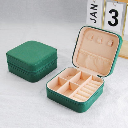 Jewelry Box Children Can Use Multifunctional Portable Flip Flannel Jewelry Earrings Ear Studs Accessories Storage Box