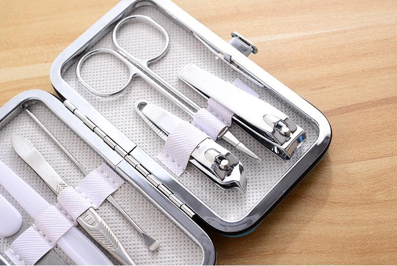 Cartoon 7-Piece Set Nail Clippers Earpick Portable Manicure Manicure Implement Home Pedicure Tool Nail Scissor Set