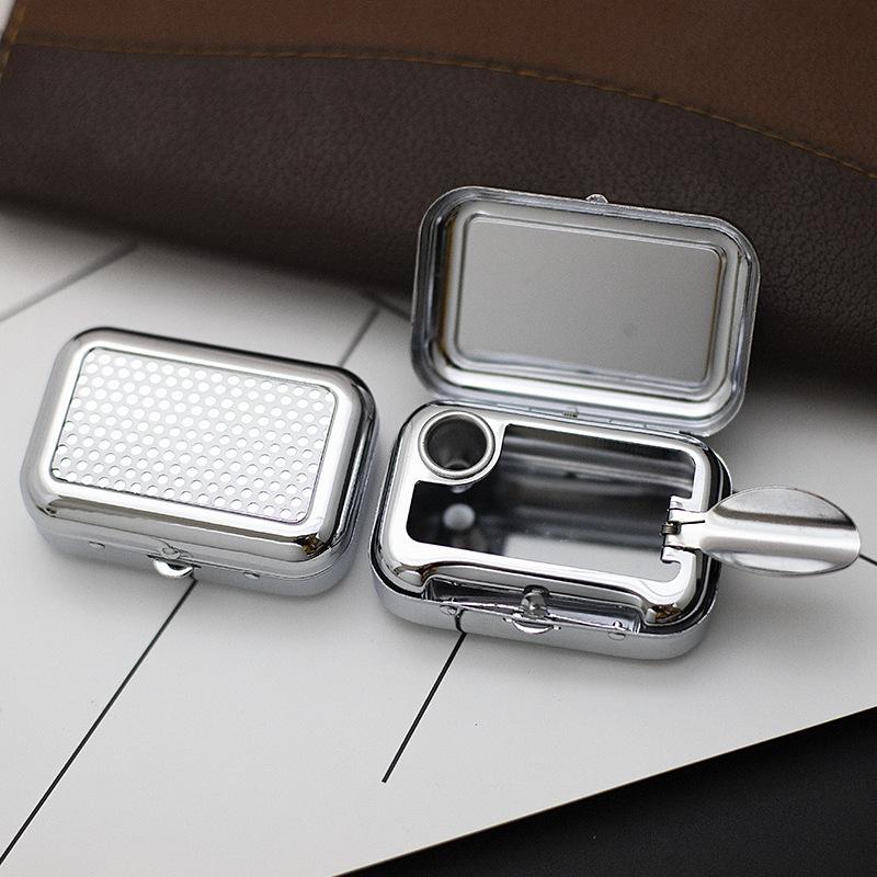 Creative Personalized Trend Mini Portable Pocket Ashtray Fashion Outdoor Travel Carry-on Cover Ashtray