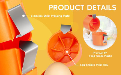 [Christmas Gifts]3 PCS Egg Shell Opener With Box, 2025 New Egg Cracker Tool for Raw Eggs Egg Cracker Egg Peeler Egg Separator for Raw Eggs, Eggs Breaker Kitchen Gadgets for Cooking Bakery, New Year Gift for Mom and Lover