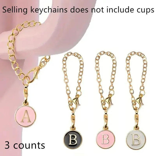 Letter Design Chain Charm, 3pcs/set Creative Decorative Charm for Tumbler, Water Bottle Chain Pendant Accessories, Fall Decor [Pink+White+Black]