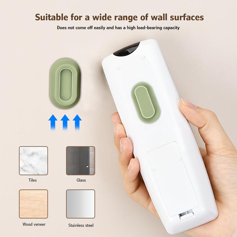 Magnetic Remote Control Holder, 2 Counts Self-adhesive Wall Mounted Remote Control Storage Bracket, Remote Control Holder for Remote Controls, Chargers