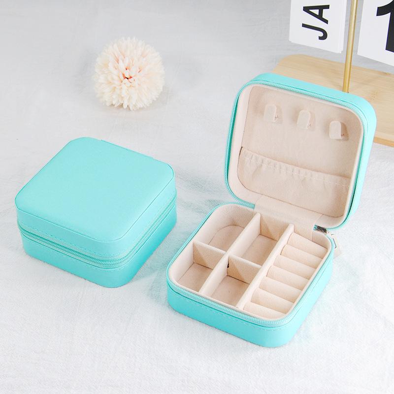 Jewelry Box Children Can Use Multifunctional Portable Flip Flannel Jewelry Earrings Ear Studs Accessories Storage Box