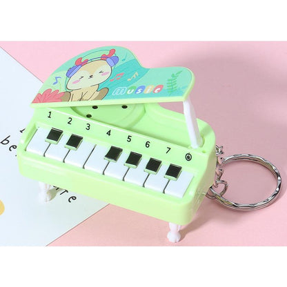 Creative Cartoon Vertical Mini Piano Keychain Can Play Fun Pronunciation Toys Children Handbag Pendant