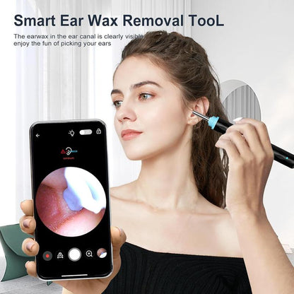 Ear Wax Removal, Ear Wax Removal Tool Camera Built-in 1296P, Easy and Safe Ear Cleaning, Earwax Removal kit with 9 Ear Set and 8 Traditional Tools, Ear Cleaning Kit for iPhone, iPad, Android