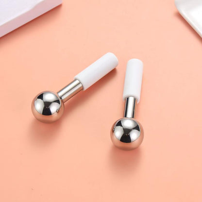 Mini Ice Wave Ball Facial Eye Lifting Beauty Instrument Cold Compress Firming Facial Massage Stainless Steel Metal Ice Hammer party gift