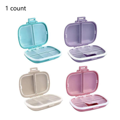 8-compartments Pill Organizer, 1 Count Mini Portable Pill Case, Dustproof Pocket Medicine Storage Box, Home Organizer for Daily Travel