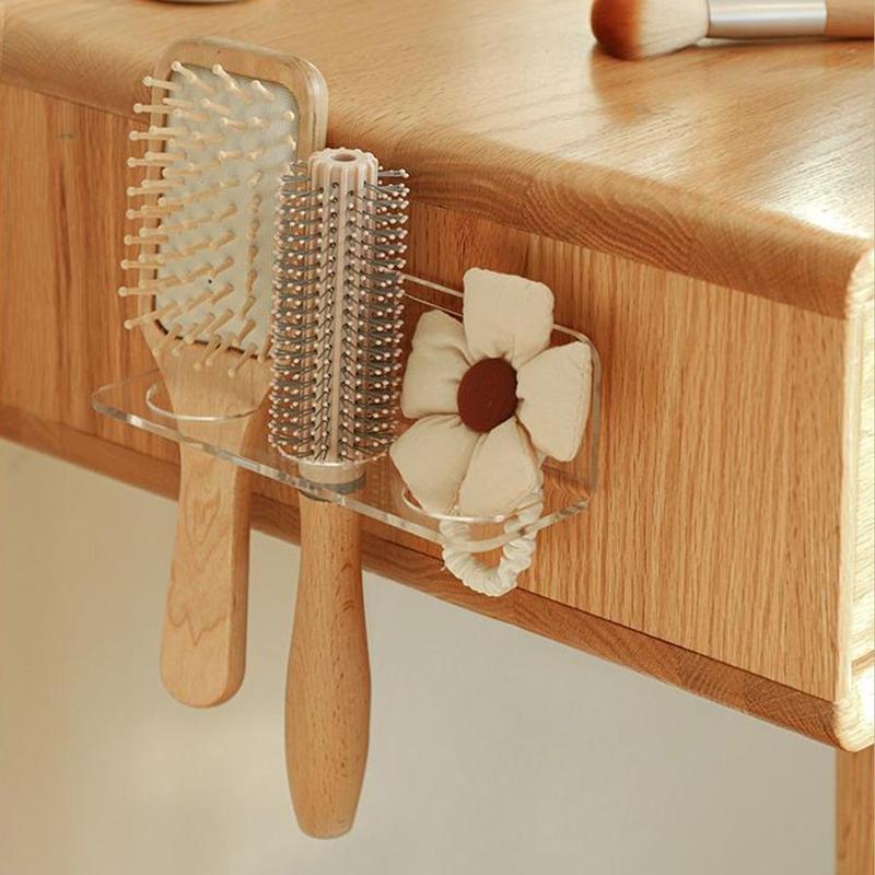 Wall Mounted Bathroom Storage Rack, Punch Free Bathroom Comb Holder, Multifunctional Bathroom Storage Rack for Home and Hotel