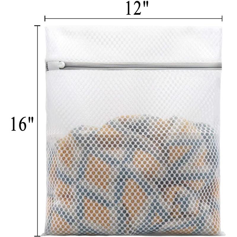 3Pcs Durable Honeycomb Mesh Laundry Bags for Delicates 12 x 16 Inches (3 Medium)