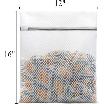 3Pcs Durable Honeycomb Mesh Laundry Bags for Delicates 12 x 16 Inches (3 Medium)