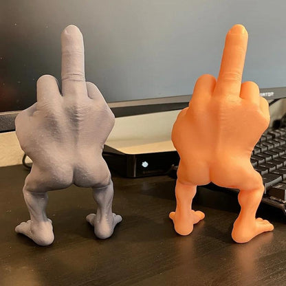 Middlefingerfigure with Legs Middle Finger Funny Desk Decorations 3D Printing Gift Home Plastic