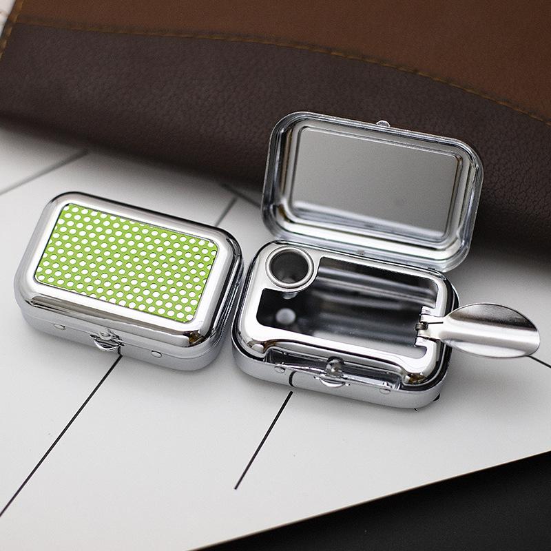 Creative Personalized Trend Mini Portable Pocket Ashtray Fashion Outdoor Travel Carry-on Cover Ashtray