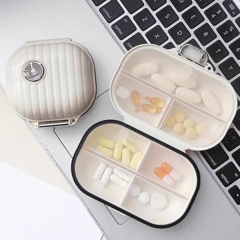 Portable Pill Storage Box, 1 Count Travel Multi-grid Pill Organizer, Mini Jewelry Storage Box,  Medicine Box Storage Organizer, Summer for Gift