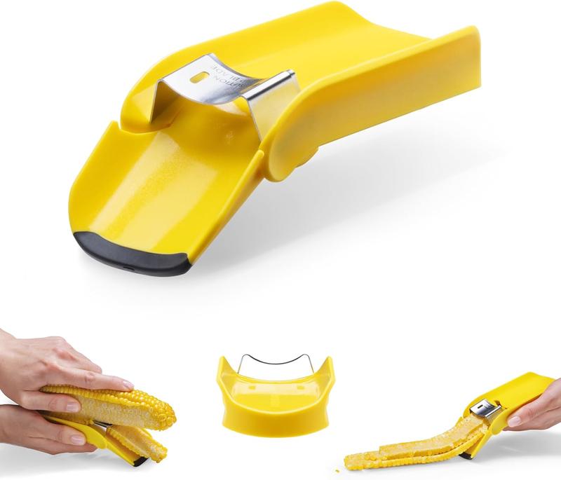 Dreamfarm Corpeel Easy, Speedy, Mess-Free Corn Peeler, Corn Stripper, Corn Separator - Yellow