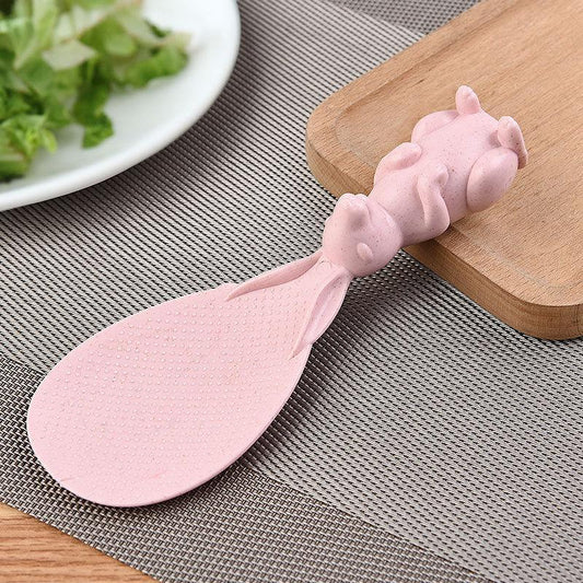 Vertical Rice Spoon Cute Rice Spoon Cartoon Rabbit Non-Stick Rice Spoon Kitchen Tableware Household Non-Stick Rice Sheng Rice Spoon Cutlery