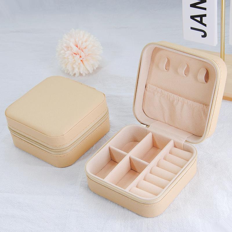 Jewelry Box Children Can Use Multifunctional Portable Flip Flannel Jewelry Earrings Ear Studs Accessories Storage Box