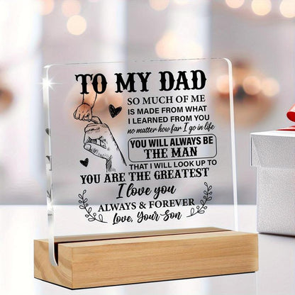 To My Dad Letter Pattern Acrylic Ornament, Creative Desktop Decoration, Desk Decoration for Home Office