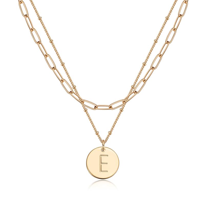 Personalized Initial Necklaces for Women Dainty Layered Necklace with 14K Gold Plating necklace Perfect gift