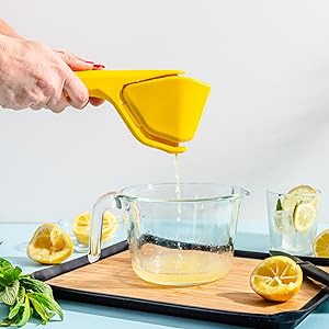 Dreamfarm Original Lemon Fluicer Easy-Squeeze Fold-Flat Citrus Juicer - 10 Inch, Suits Lime & Lemon