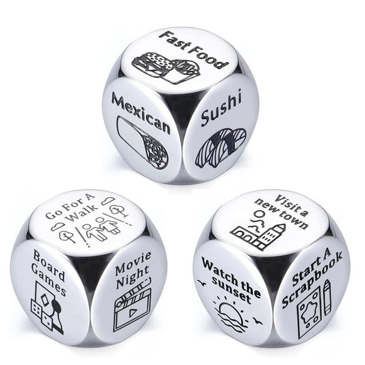 Anniversary for Him Her Date Night Ideas Dice Gifts for Boyfriend Girlfriend Wedding Gifts Couple Gifts 11th Anniversary Steel Gift for Wife Husband Birthday Valentines for Women Men