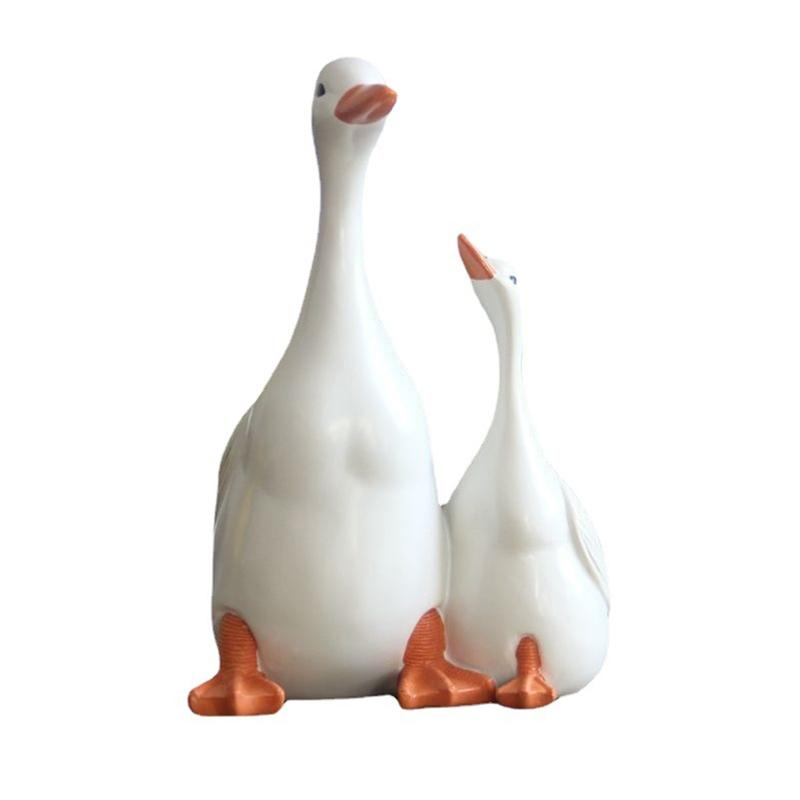 Decorative Resin Crafts Simulation Mother and Child Duck Garden Decoration Micro Landscape Ornaments garden statue