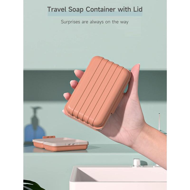 Travel soap dish with lid-draining soap bar holder-travel soap container-portable soap case for traveling, camping, outdoor, gym, bathroom, travel essentials