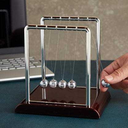 Newton's Cradle Balance Pendulum, Physics Learning Desk Toy, Swinging Kinetic Balls for Home, Office Decoration, Stress Relief, Fun Science Fidget Accessories