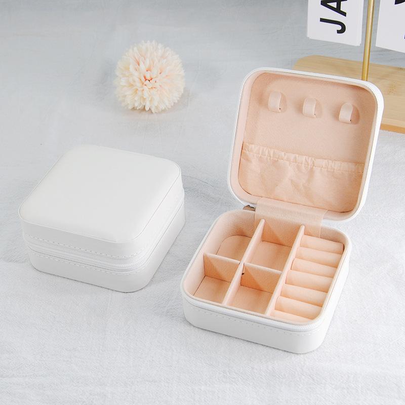 Jewelry Box Children Can Use Multifunctional Portable Flip Flannel Jewelry Earrings Ear Studs Accessories Storage Box