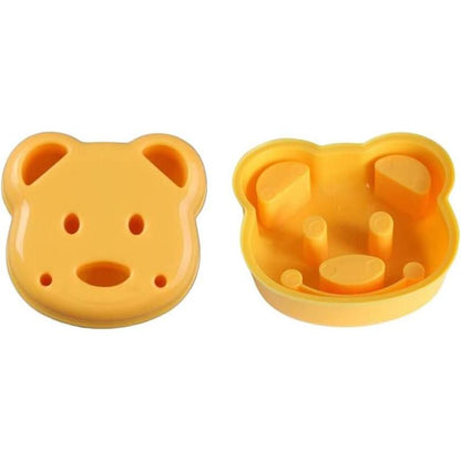 Bear Shape Sandwich Mold Cutter, Cartoon Bread Sandwich Shapers DIY Maker Biscuit Cookie Cake Mould Cutter Tool (2 Pack)