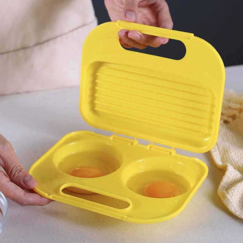 Household Omelette Mold Plastic Microwave Egg Steamer Semicircle Fried Meat Cake Egg Cakes Omelette Box