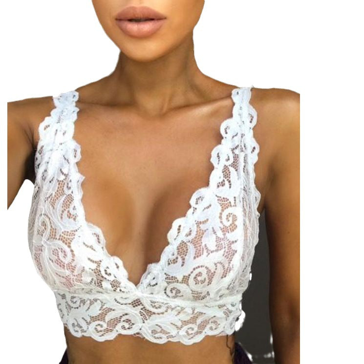 Deep V Lace Bustier Lingerie Set - Sexy See-Through Camisole for Women - Perfect for Date Nights & Special Occasions