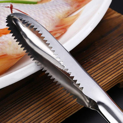 Fish Scaler Brush Fish Scaler Remover with Stainless Steel Sawtooth Easily Remove Fish Scales-Cleaning Brush Scraper Kitchen Tool