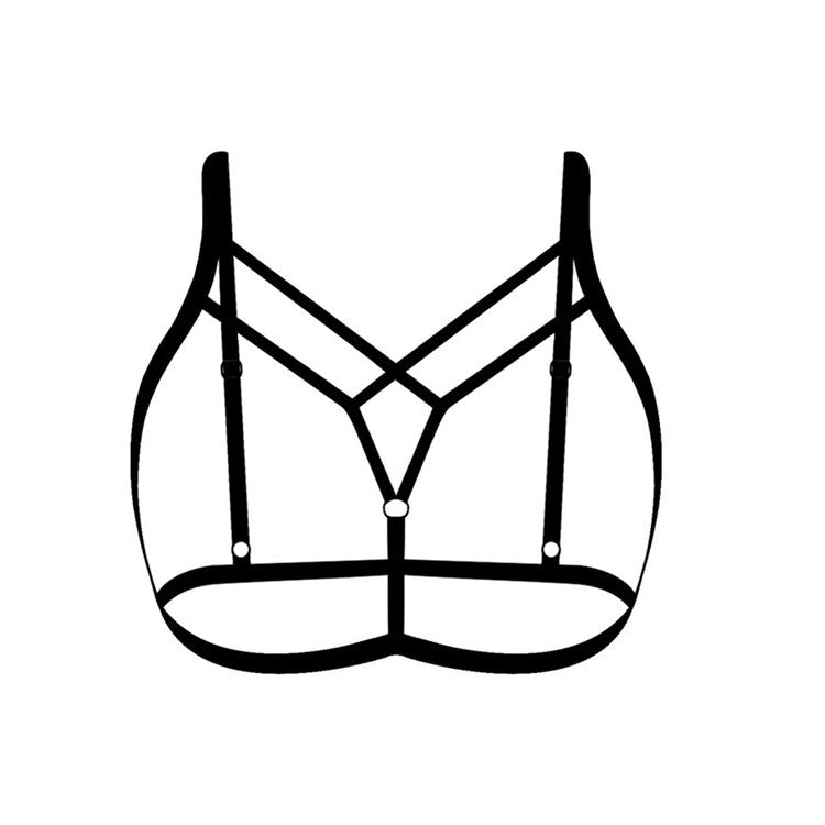 Solid Color Sexy Bralette with Cut-Out Design - Adjustable Tie Neck Bra for Women, Perfect for Summer, Date Night