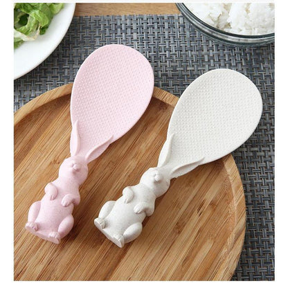 Vertical Rice Spoon Cute Rice Spoon Cartoon Rabbit Non-Stick Rice Spoon Kitchen Tableware Household Non-Stick Rice Sheng Rice Spoon Cutlery