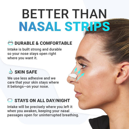 Breathing Nasal Strip Starter Kit Boost Oxygen Intake, Reduce Snoring, Improve Sleep Quality - Sweat Resistant, Nasal Strips Skincare Comfort