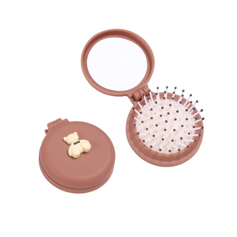 Cute Cartoon Soft Cute Mirror Integrated Mini-Portable Portable Comb Airbag Cushion Comb Massage Comb