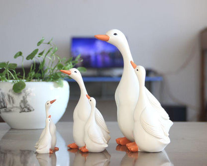 Decorative Resin Crafts Simulation Mother and Child Duck Garden Decoration Micro Landscape Ornaments garden statue