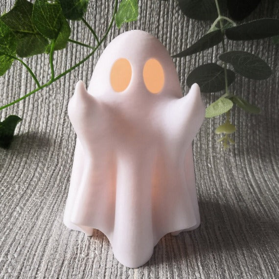 New Creative Resin Craft Glowing Little Ghost Ornament Party Decoration Halloween Atmosphere Small Ornament