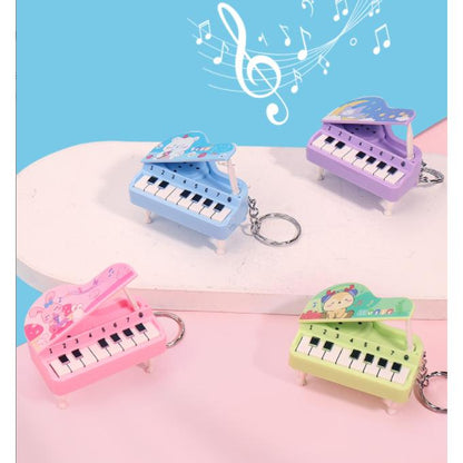 Creative Cartoon Vertical Mini Piano Keychain Can Play Fun Pronunciation Toys Children Handbag Pendant