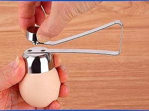 Stainless Steel Egg Cracker Tool - Egg Cracker Cutter Egg Opener Topper Cutter Egg Cracker Topper Egg Cutter Stainless Steel Kitchen Egg Topper Cutter Heavy Duty Cutter Egg Shell Cutter Tool Separator