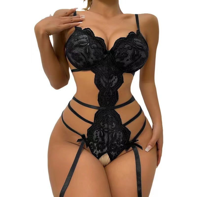 Sheer Lace Backless Open-Crotch Bodysuit for Women - Sexy Lingerie, Easy Access, Perfect for Romantic Nights, Gift for Couples