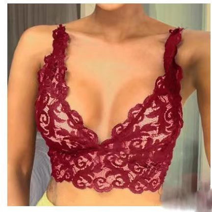 Deep V Lace Bustier Lingerie Set - Sexy See-Through Camisole for Women - Perfect for Date Nights & Special Occasions