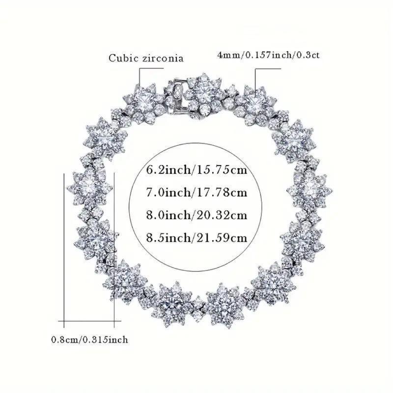 S925 snowflake Bracelet, Men's and Women's Temperament Fashion Party Engagement Christmas Gifts,Wedding Anniversary,for Boyfriends and girlfriends