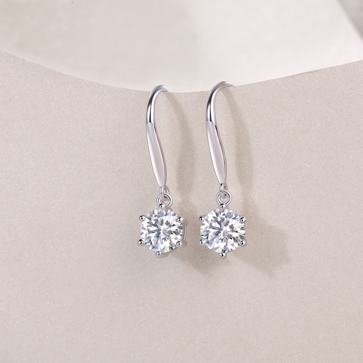 S925 Earrings Moissanite Vibrant Wind Long Style