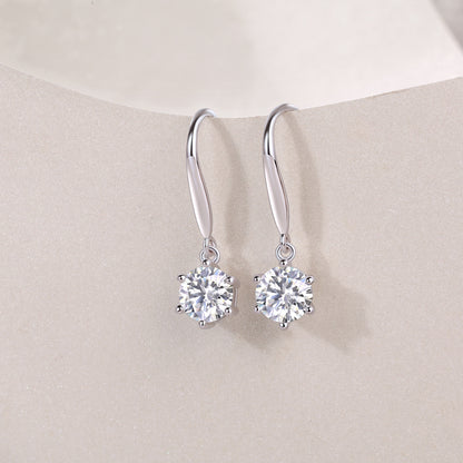 S925 Earrings Moissanite Vibrant Wind Long Style