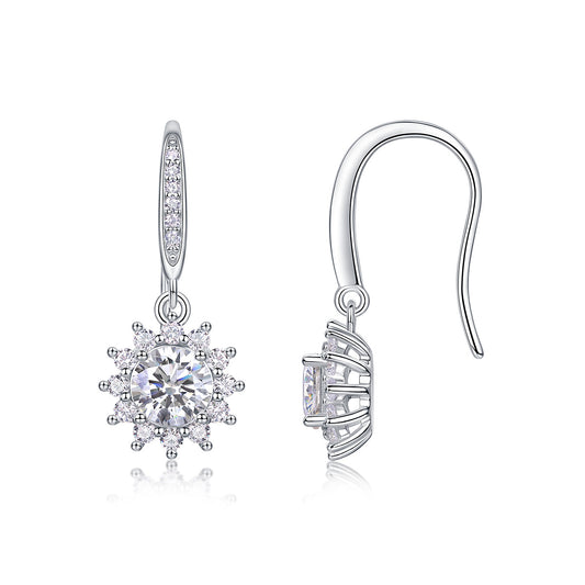 925 Silver Earrings Moissanite New Long Drop Earrings